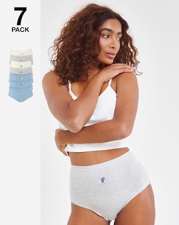 Pretty Secrets (7 Pack) Cotton Full Fit Knickers Fruits