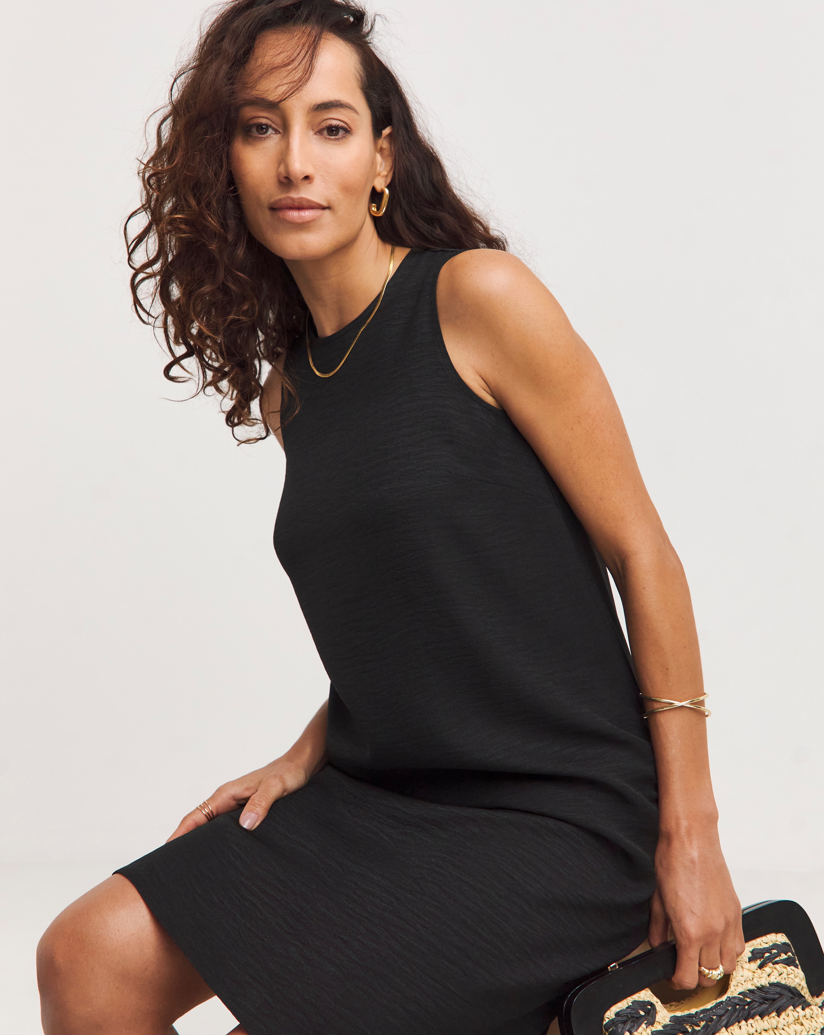 Textured Fabric Shift Dress | JD Williams