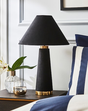 Joanna Hope Black Velvet Table Lamp