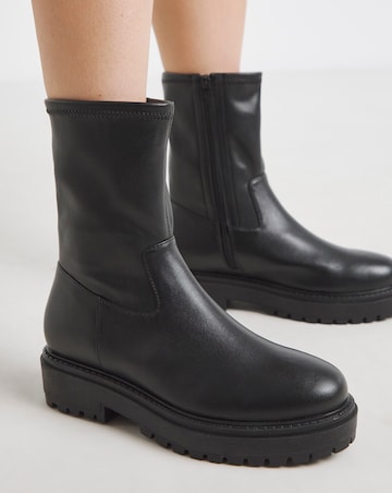 Rosalie Chunky Anle Boots - Extra Wide Fit (EEE)