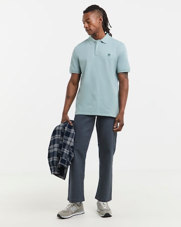 Timberland Millers River Short Sleeve Pique Polo - Blue
