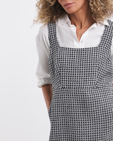 Boucle Pinafore Midi Dress