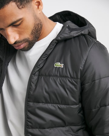 Lacoste Classic Hooded Black Padded Jacket