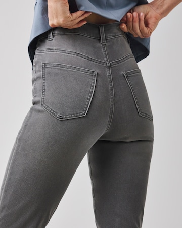 Grey High Waist Super Soft Slim Leg Jean