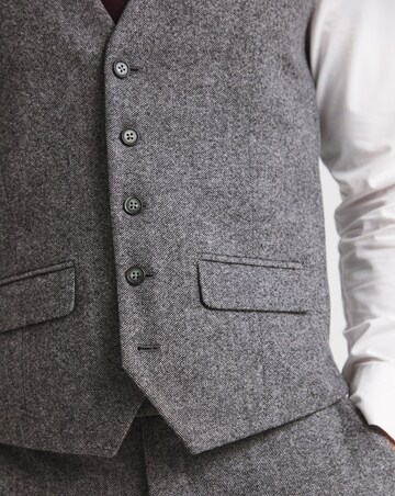 Charcoal Wool Blend Waistcoat