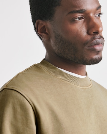 Union Garment Dyed Crew Neck Sweat- Tan