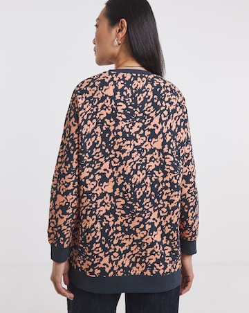 Side Zip Longline Sweatshirt