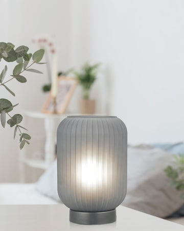 Grey Frosted Glass Table Lamp