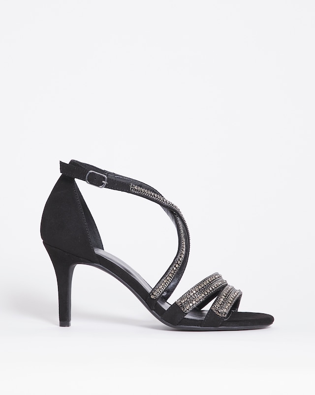 Joanna Hope Glitzy Ankle Strap Sandals - Extra Wide Fit (EEE)