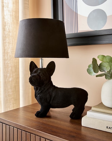Gray & Osbourn No. 9 Flocked Dog Table Lamp