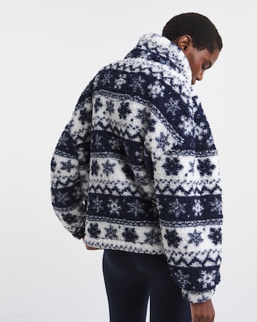 Pretty Secrets Quarter Zip Fleece Snuggle Top Fairisle