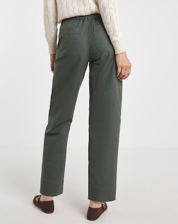 Cotton Rich Barrel Leg Trouser with Stretch
