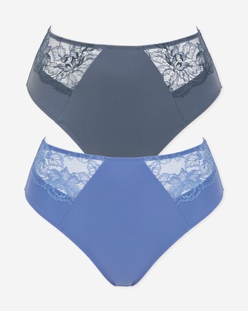 Pretty Secrets (2 Pack) New Ella Full Knickers Light Blue/Grey