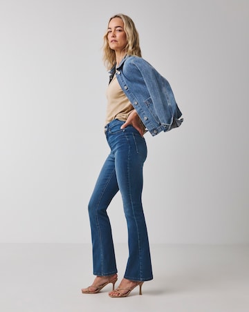 Mid Blue High Waist Super Soft Bootcut Jean