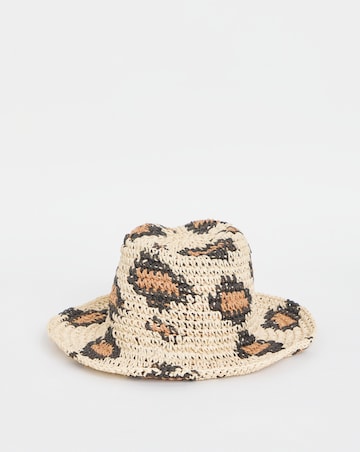 Leopard Print Fedora Hat