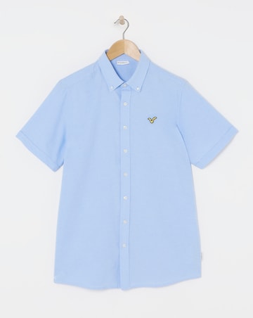 Voi Plain Oxford Short Sleeve Shirt Long Length