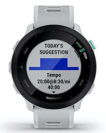 Garmin Forerunner 55 GPS Running Smart Watch - White