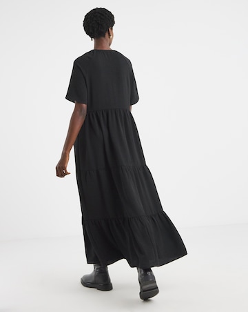 Short Sleeve Smock Maxi Dress