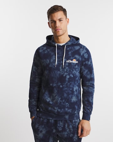 ellesse Tie Dye Logo Embroidered Hoodie