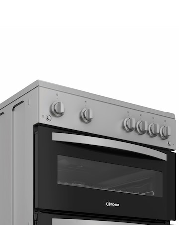 Indesit IDG6GS 60cm Gas Double Cooker - Silver + Installation