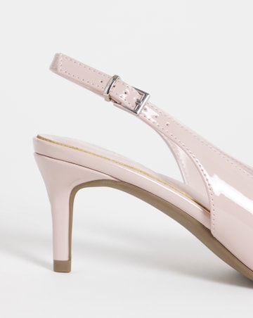 Aspen Pointy Toe Slingback Shoes - Wide Fit (E)