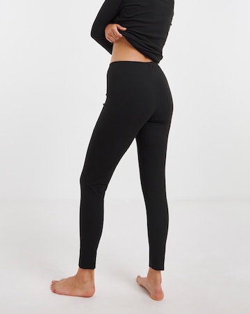 Pretty Secrets Thermal Brushed Fleece Leggings Black