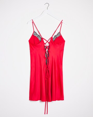 Ann Summers Cherryann Satin & Lace Chemise Red