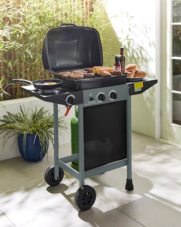 2 Burner Gas BBQ with Side Burner