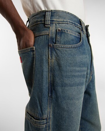 Dickies 954 Relaxed Straight Work Jeans - Khaki Tinted Blue