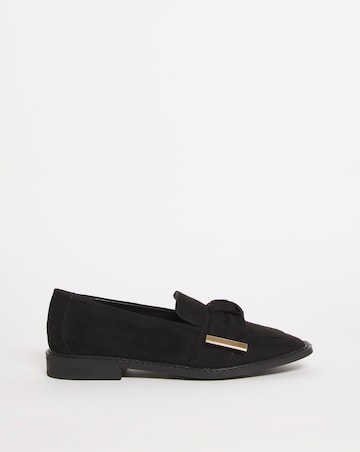 Vic Bow Twist Flat Shoes - Wide Fit (E)