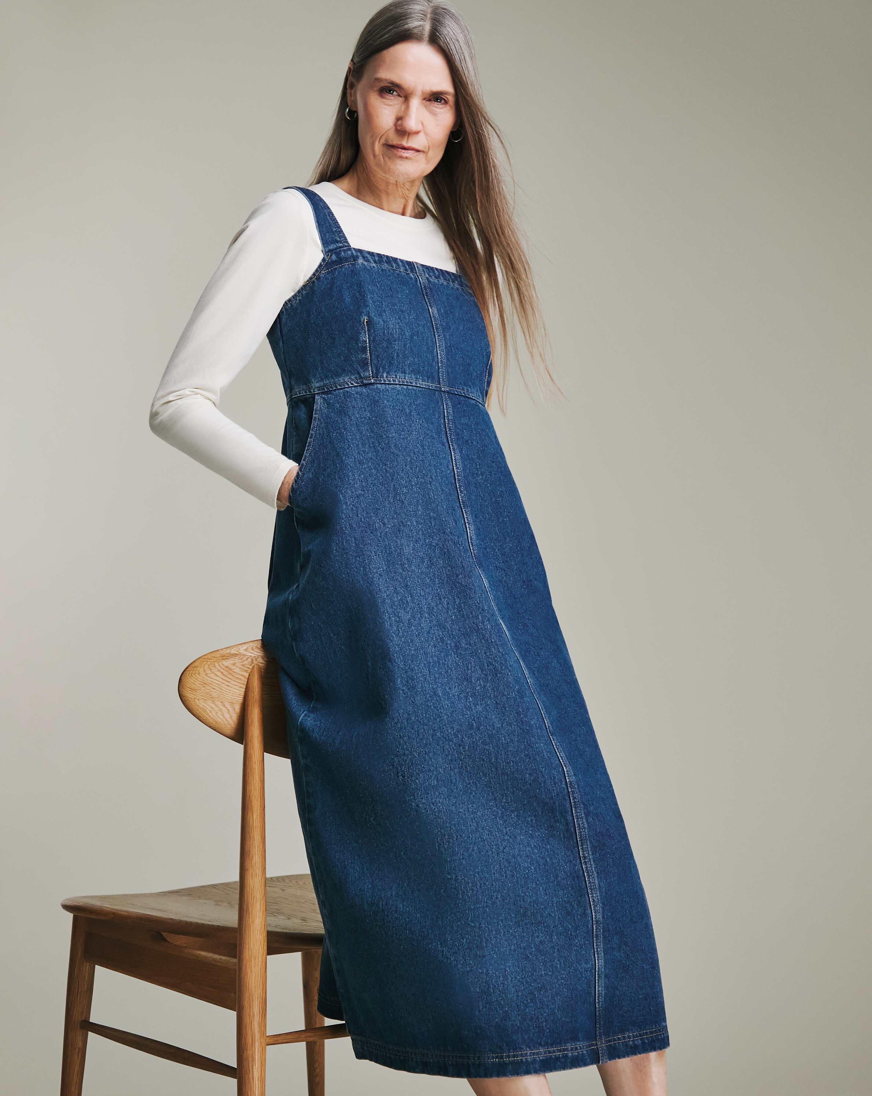 Blue Apron Midi Dress