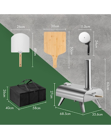 VonHaus Outdoor Pizza Oven with Accessories