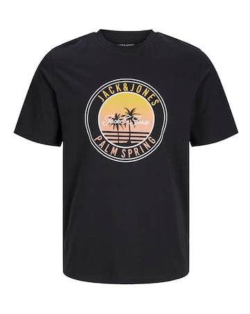Jack & Jones Palm Graphic T-Shirt - Black