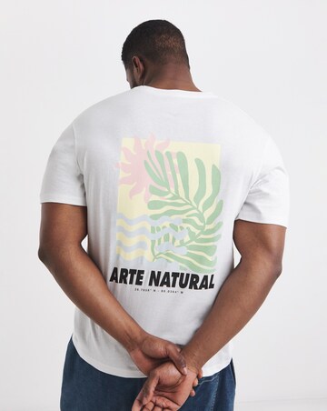 Jack & Jones Arte Natural Back Graphic T-Shirt - White