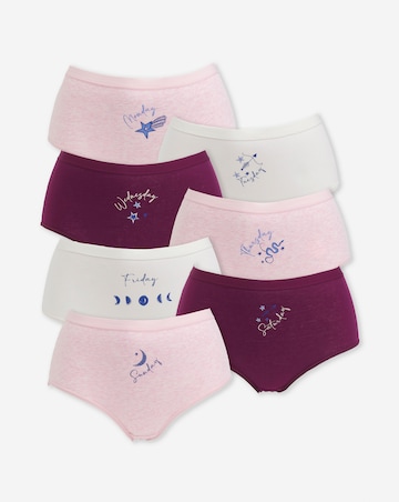 Pretty Secrets (7 Pack) Days Of The Week Full Fit Knickers Celestial