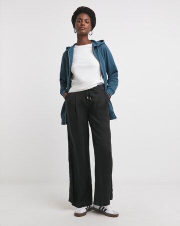 Indigo Longline Zip Hoodie