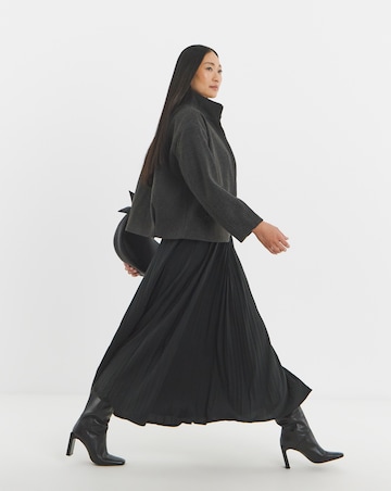 Charcoal Funnel Neck Jacket