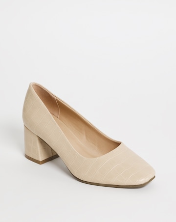 Block Heel Court Shoe EEE Fit