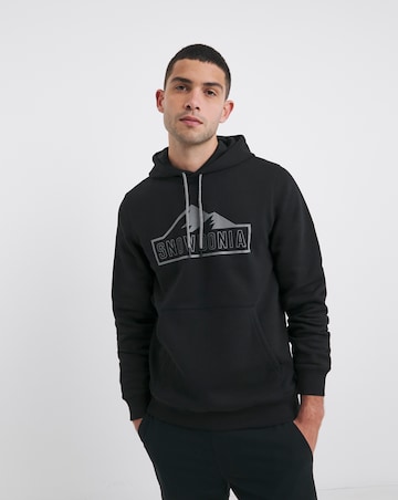 Snowdonia Black Overhead Graphic Hoodie