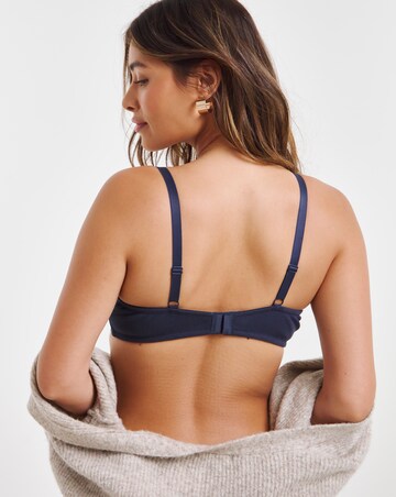 Pretty Secrets 3 Pack Harper Lace Ribbed Full Cup Bras B-G Navy/White/Grey