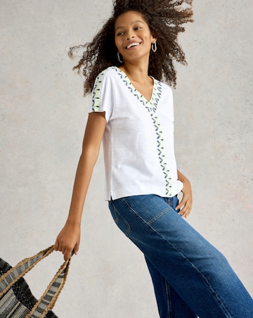 White Stuff Neva Embroidered Top