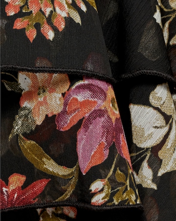 Mango Floral Ruffled Blouse