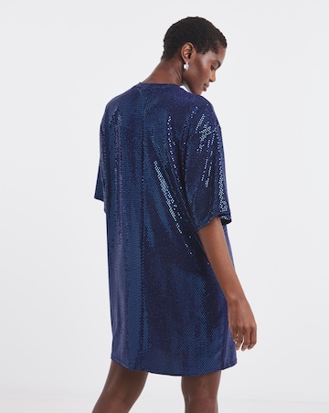 Short Sleeve Sparkle T-Shirt Dress