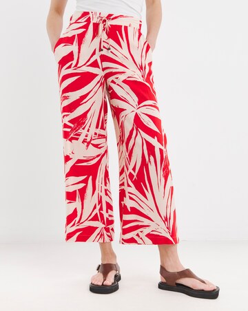 Printed Cropped Wide Leg Culotte