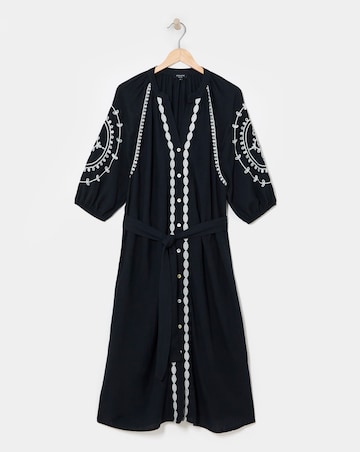 Embroidered Kaftan Dress