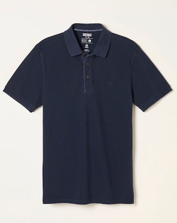 FatFace Short Sleeve Pique Polo (Regular & Tall) - Navy