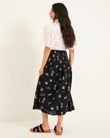 FatFace Pip Embroidered Midi Skirt
