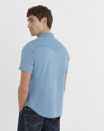 Levi's Short Sleeve Classic Denim Western Shirt - Stonewash