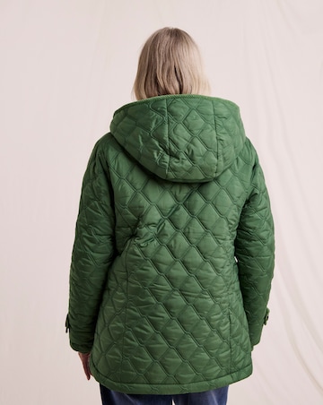 Julipa Quilted Button Side Hooded Coat