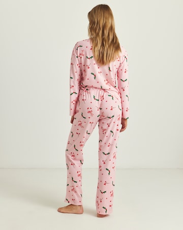 Simply Be (2 Pack) Value Christmas Holly Pyjama Sets